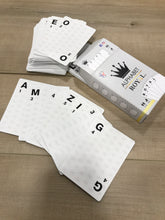 Image of a deck of cards spread out to spell Amazing - Texas Game Studio
