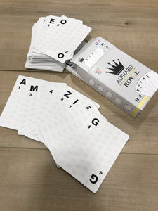 Image of a deck of cards spread out to spell Amazing - Texas Game Studio